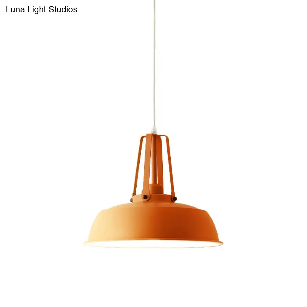 Nordic Stylish Black/Blue Barn Shade Pendant Light - Metallic Finish - Ideal for Living Rooms