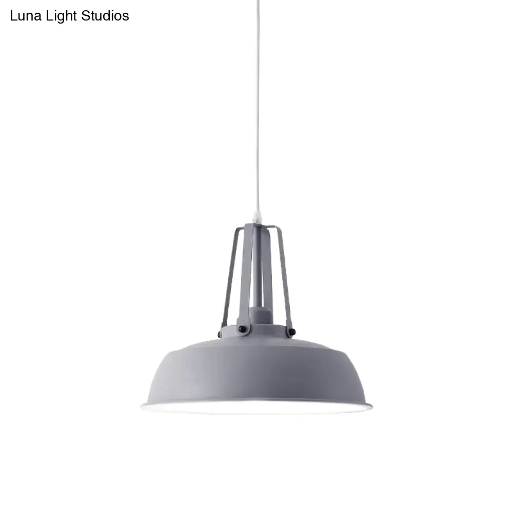Nordic Stylish Black/Blue Barn Shade Pendant Light - Metallic Finish - Ideal for Living Rooms