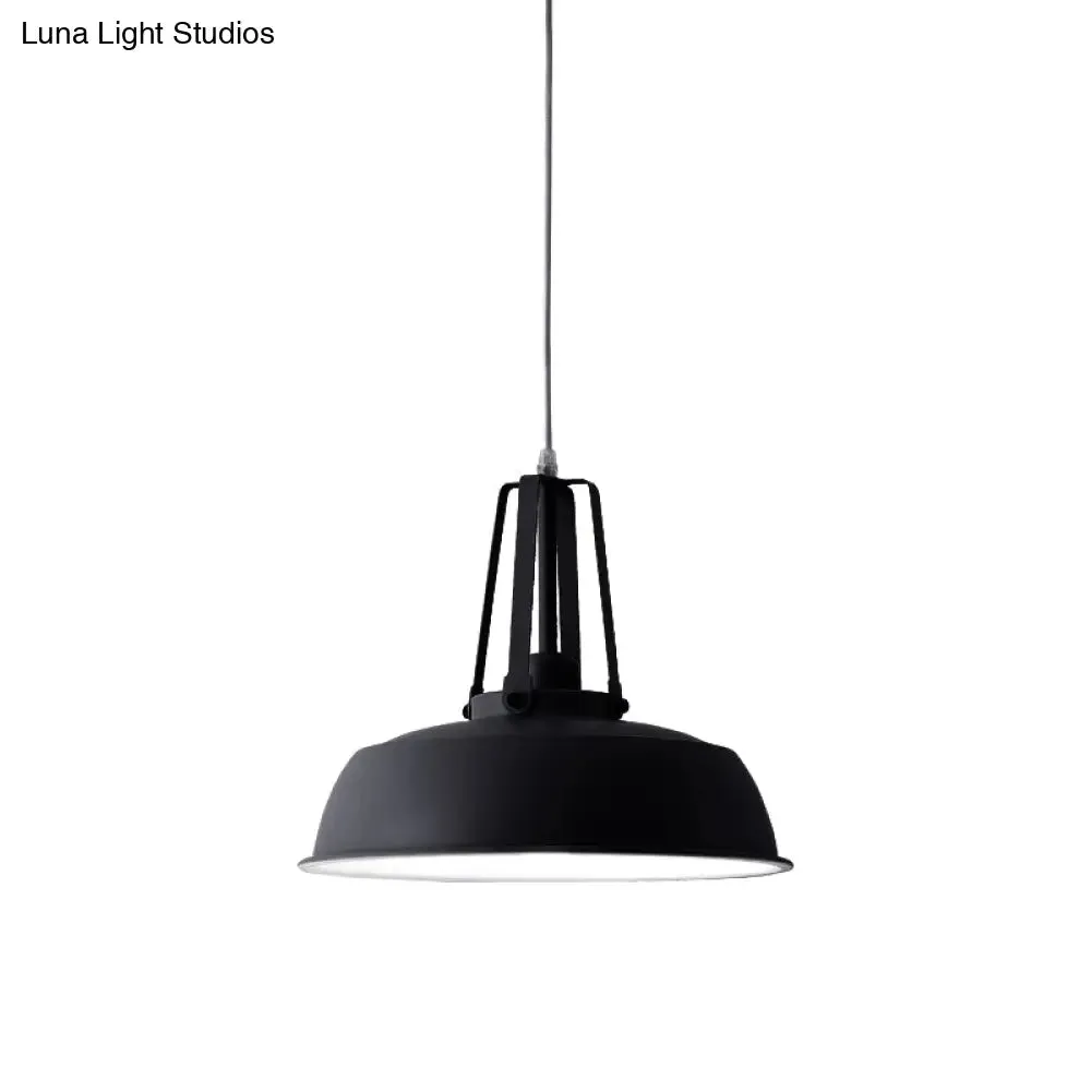 Nordic Stylish Black/Blue Barn Shade Pendant Light - Metallic Finish - Ideal for Living Rooms