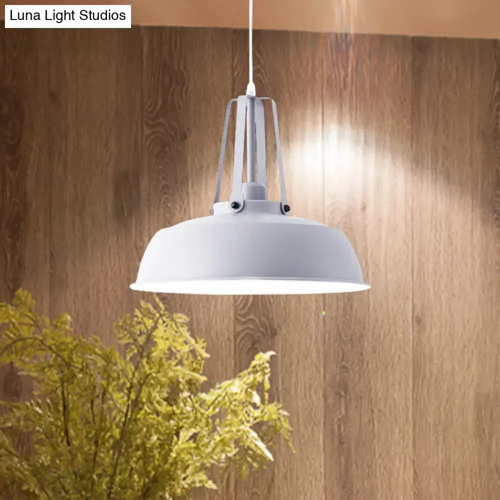 Nordic Stylish Black/Blue Barn Shade Pendant Light - Metallic Finish - Ideal for Living Rooms