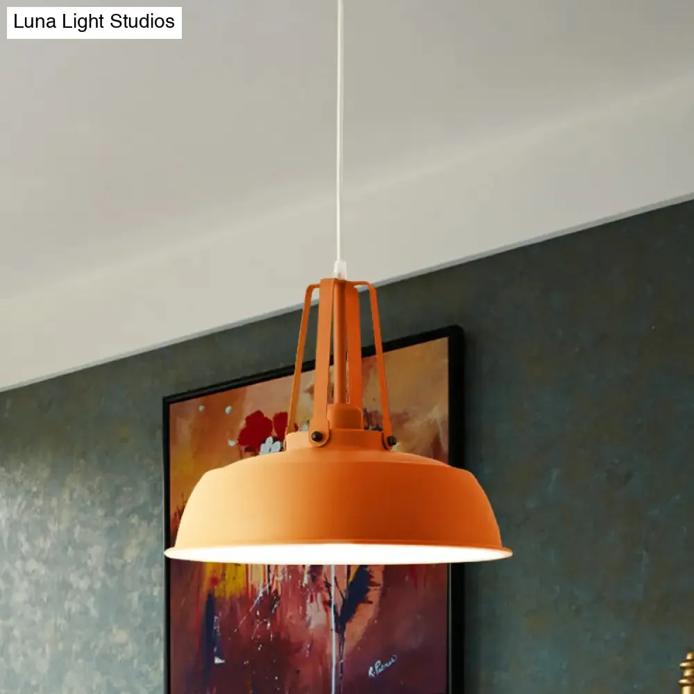 Nordic Stylish Black/Blue Barn Shade Pendant Light - Metallic Finish - Ideal for Living Rooms