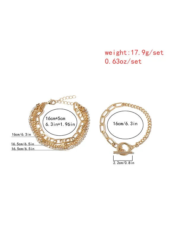 Original Simple Rhinestone Chains Bracelet