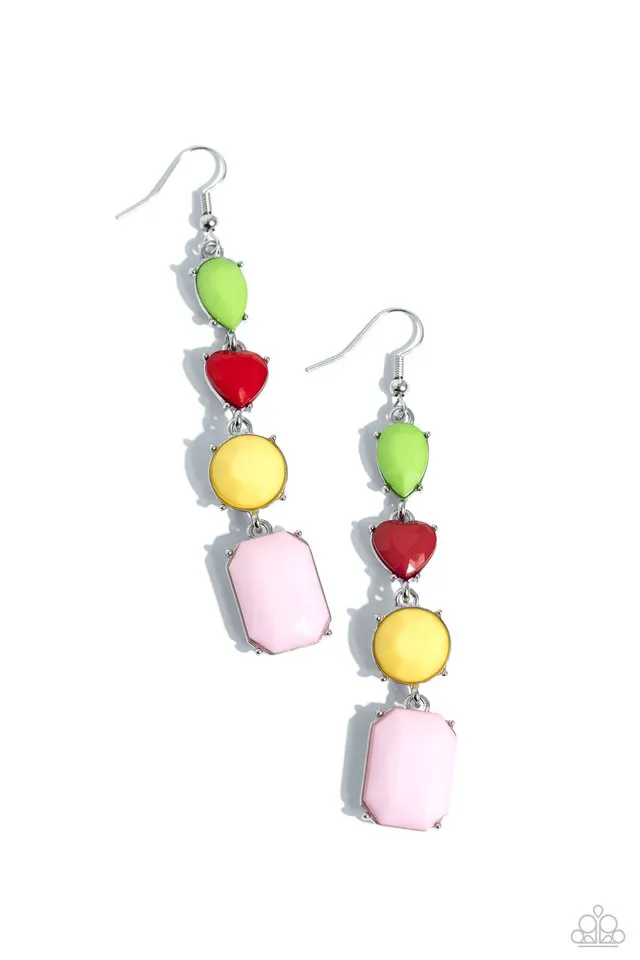 Paparazzi Earring ~ Aesthetic Assortment - Red