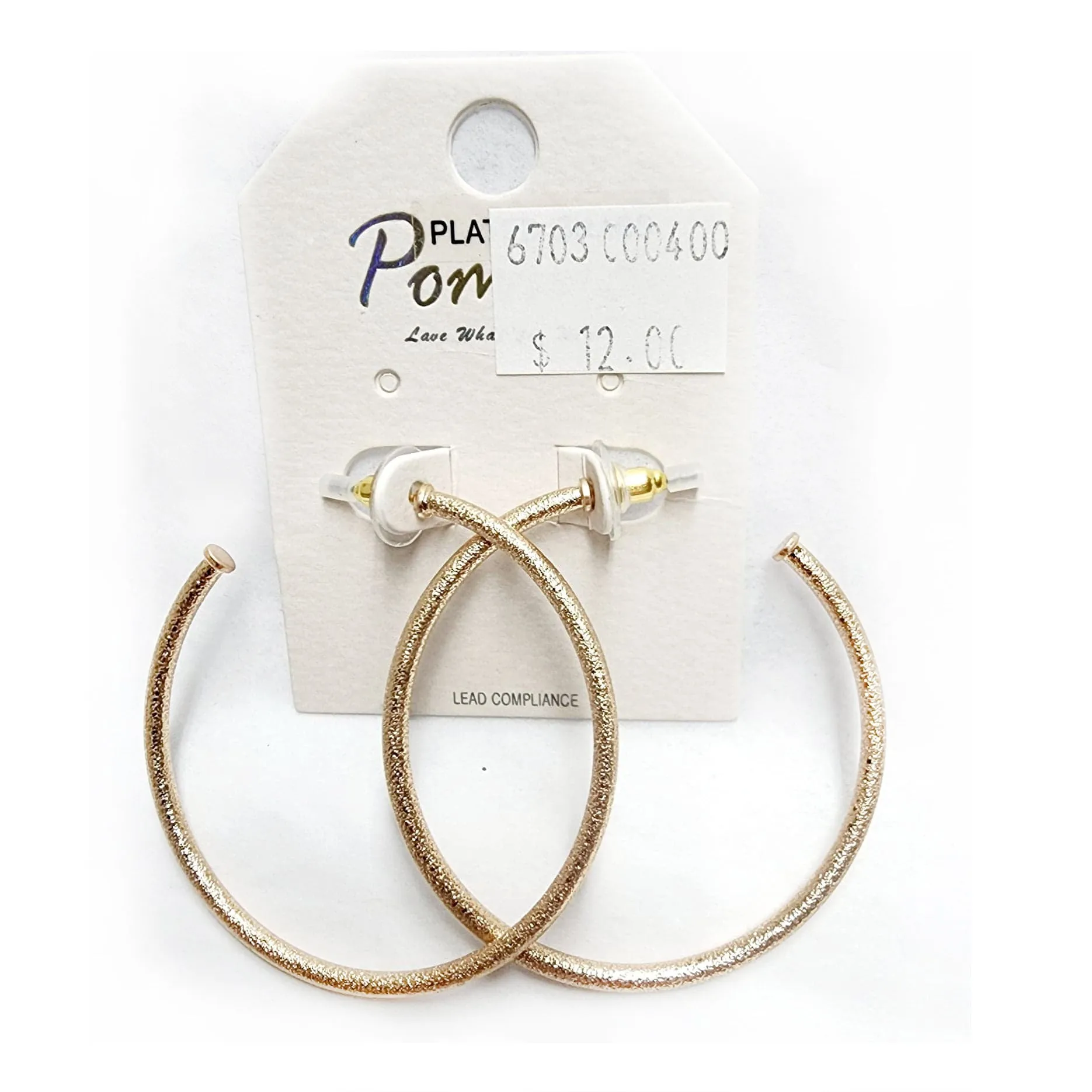 Pomina Brushed Large Hoops - Post