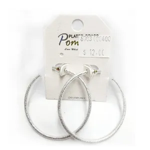 Pomina Brushed Large Hoops - Post
