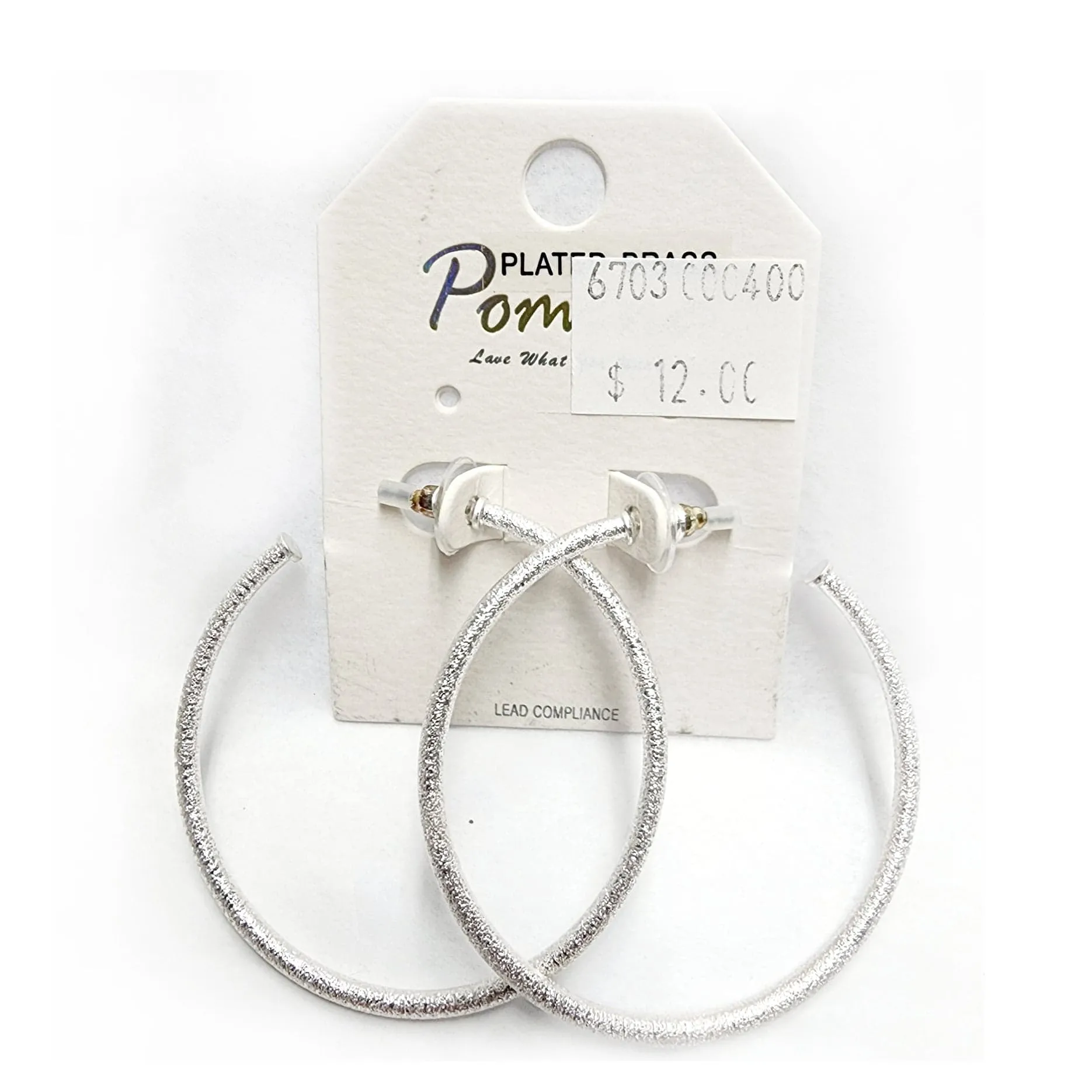 Pomina Brushed Large Hoops - Post