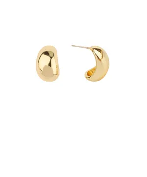 Puffy Oval Open Hoops