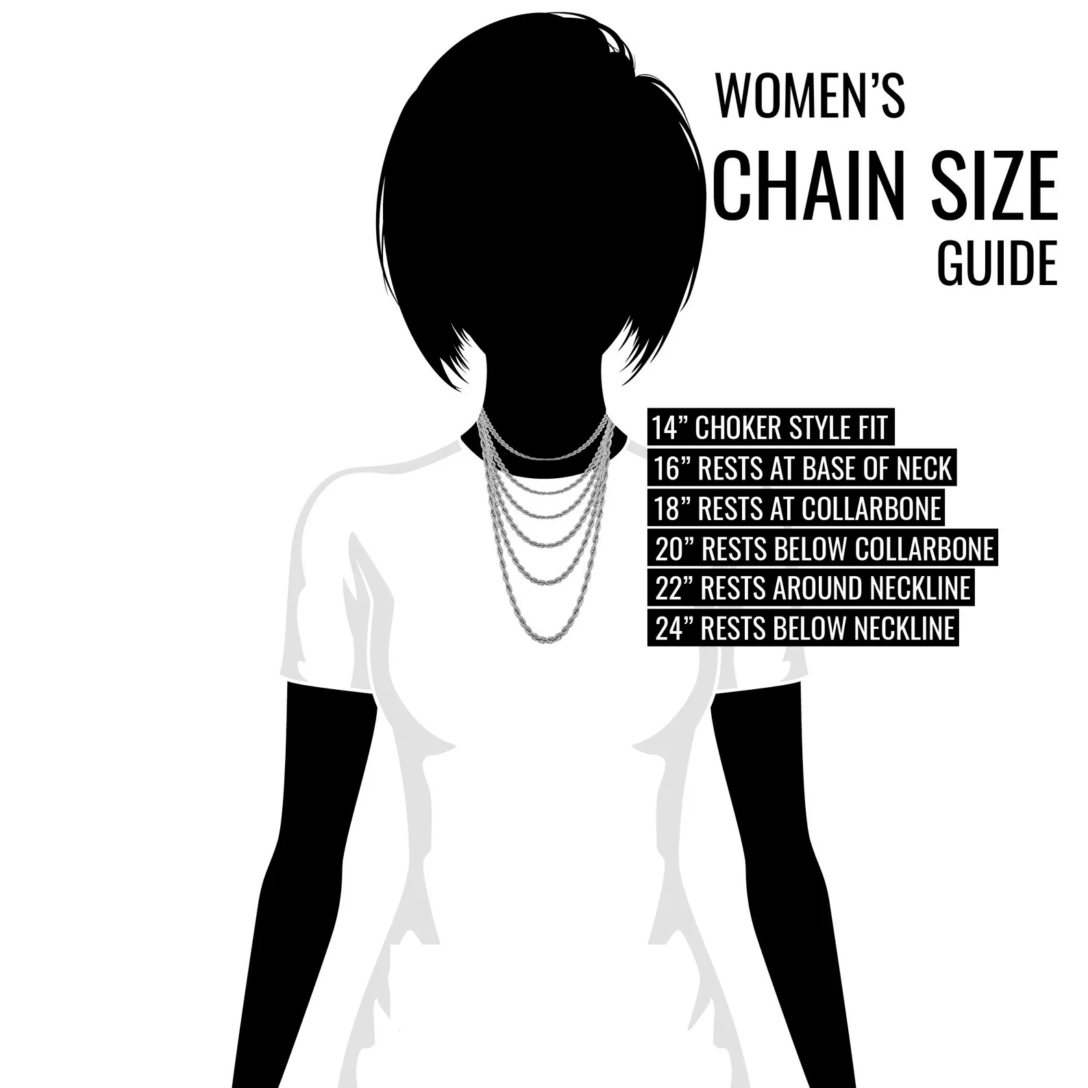 Rope Curv Silver Chain for women