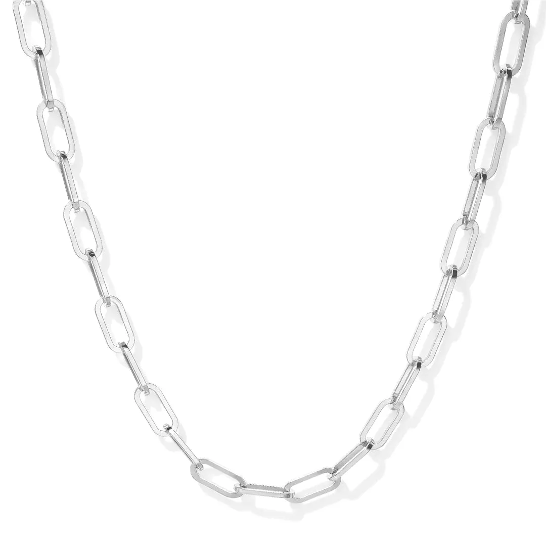 Rope Curv Silver Chain for women