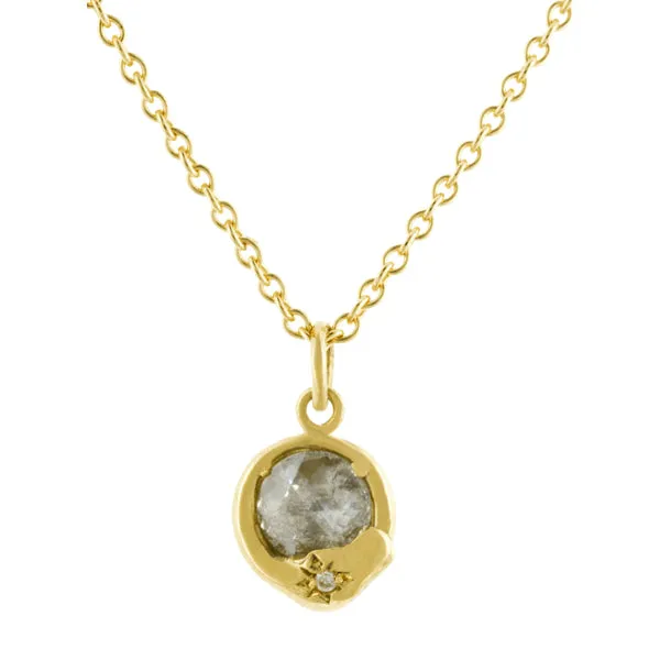 Rose Cut Diamond Ouroboros Pendant- Heirloom by Doyle & Doyle