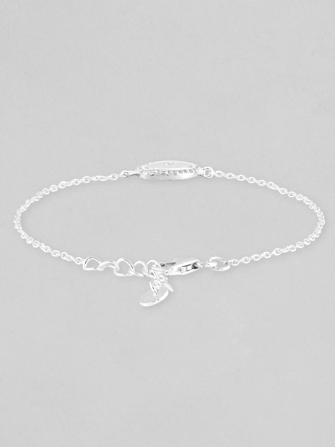 Rubans 925 Silver Elegant Stone Studded Bracelet.