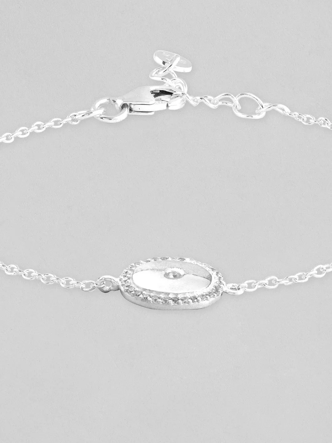 Rubans 925 Silver Elegant Stone Studded Bracelet.
