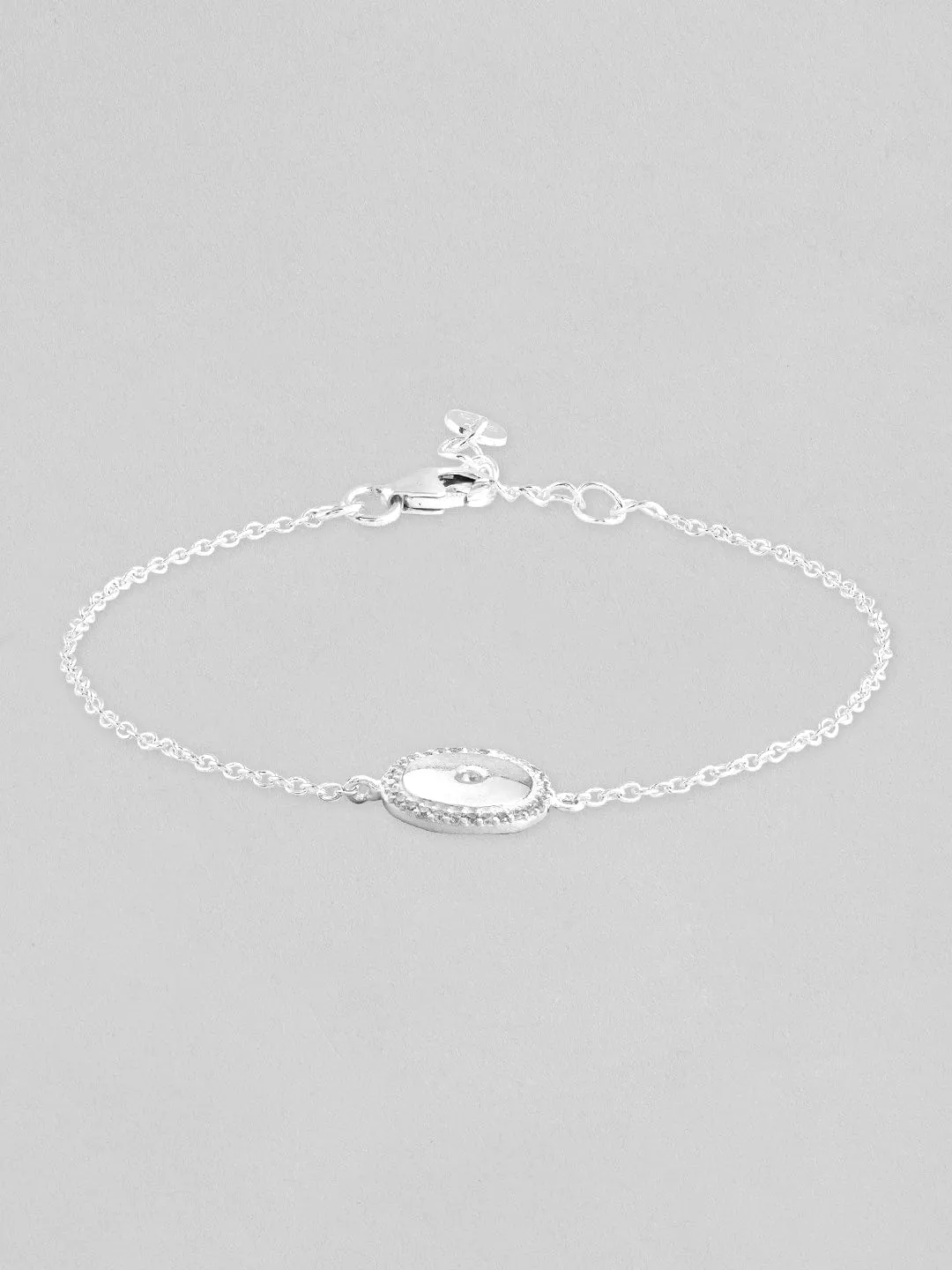 Rubans 925 Silver Elegant Stone Studded Bracelet.