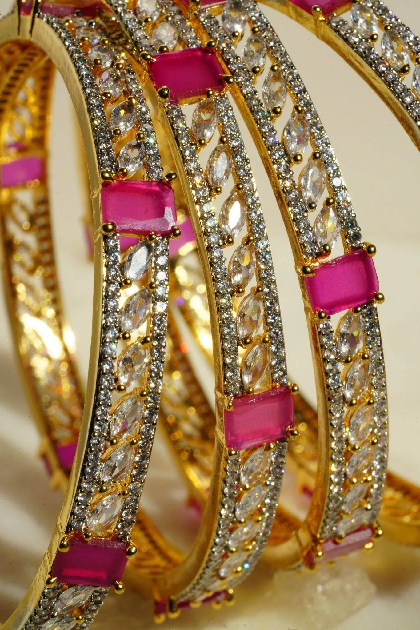 Sanya - AD Bangles (Set of 4)