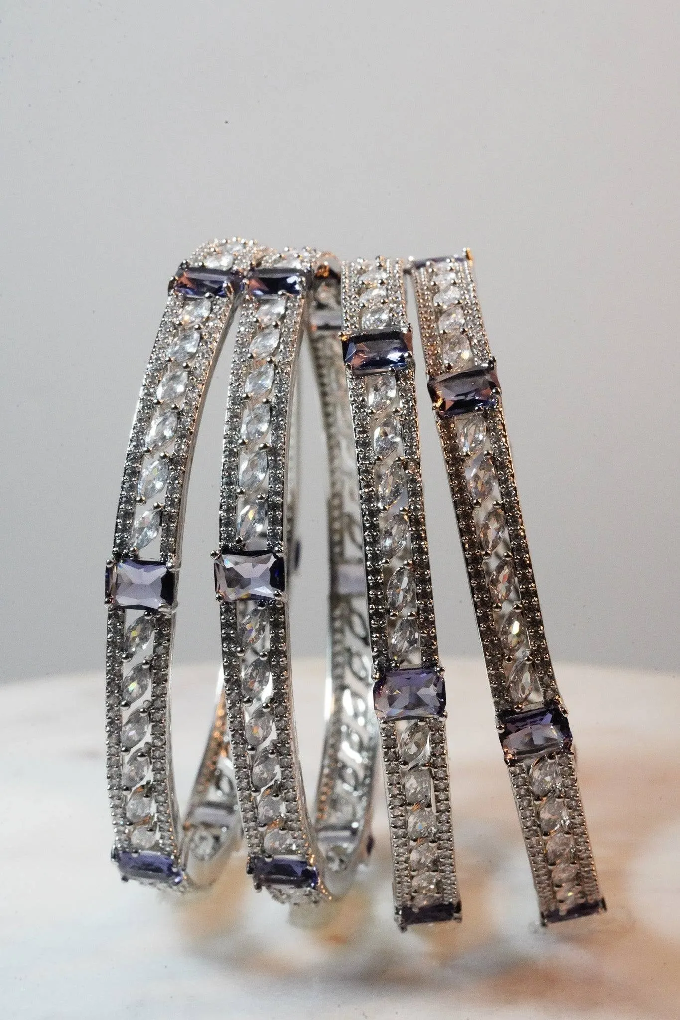 Sanya - AD Bangles (Set of 4)
