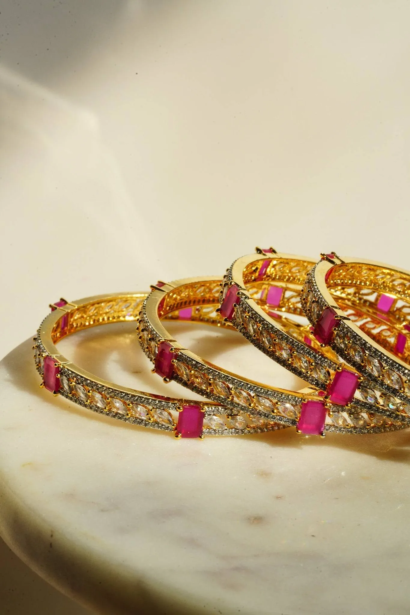 Sanya - AD Bangles (Set of 4)