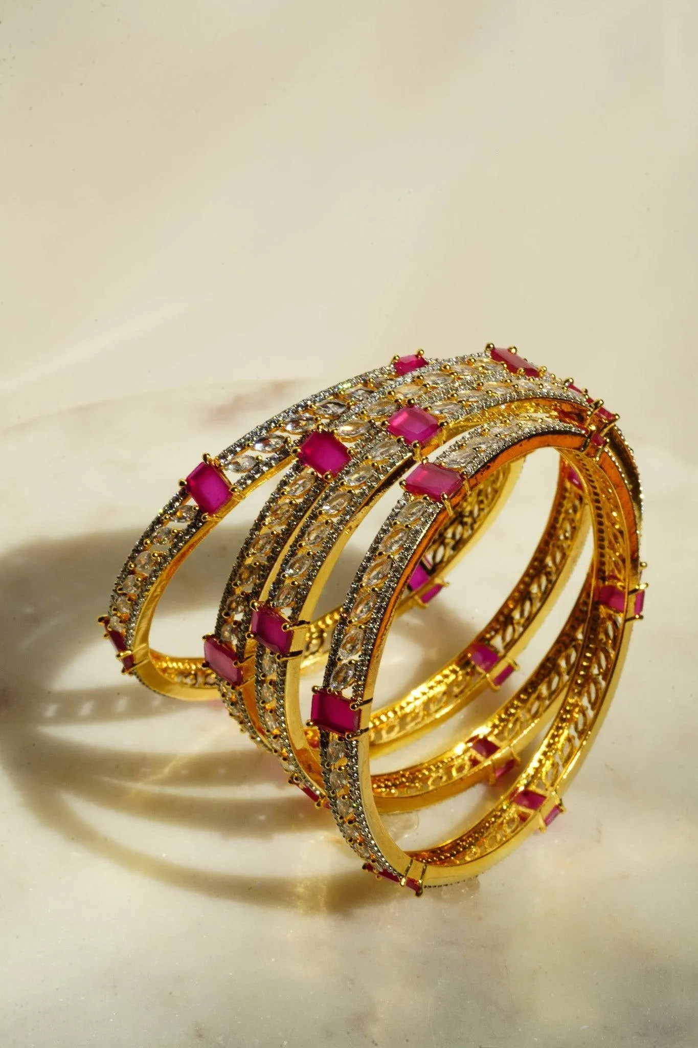 Sanya - AD Bangles (Set of 4)