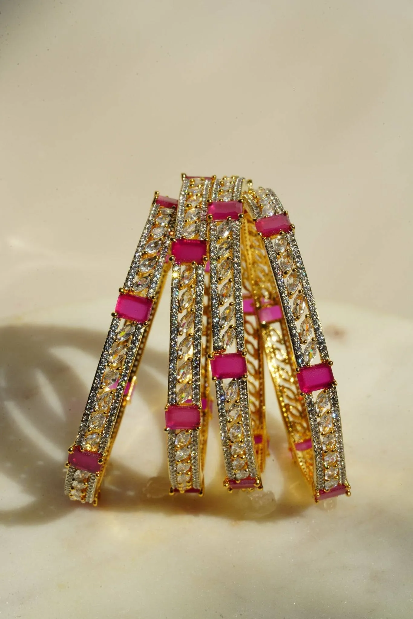 Sanya - AD Bangles (Set of 4)