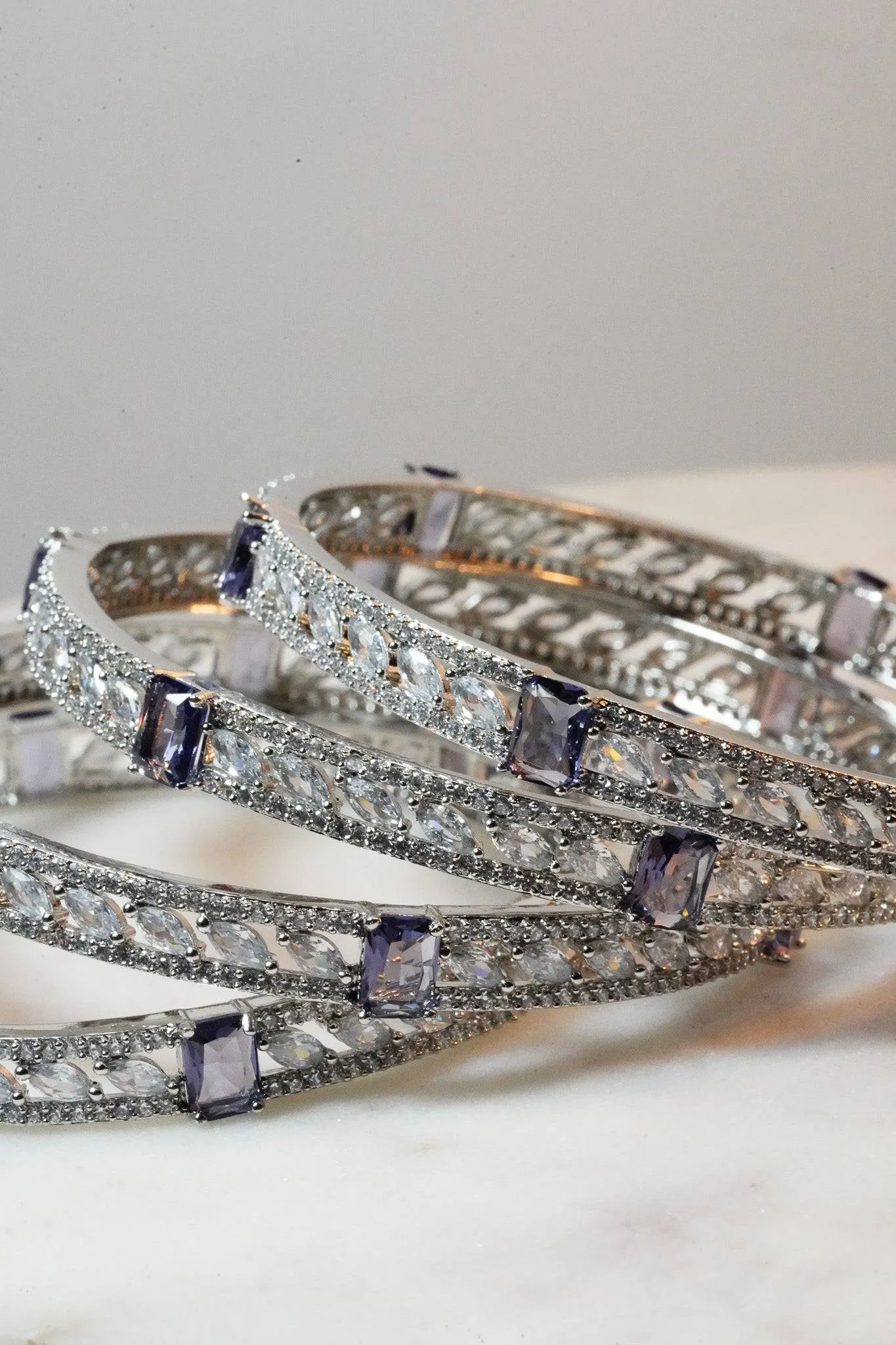 Sanya - AD Bangles (Set of 4)