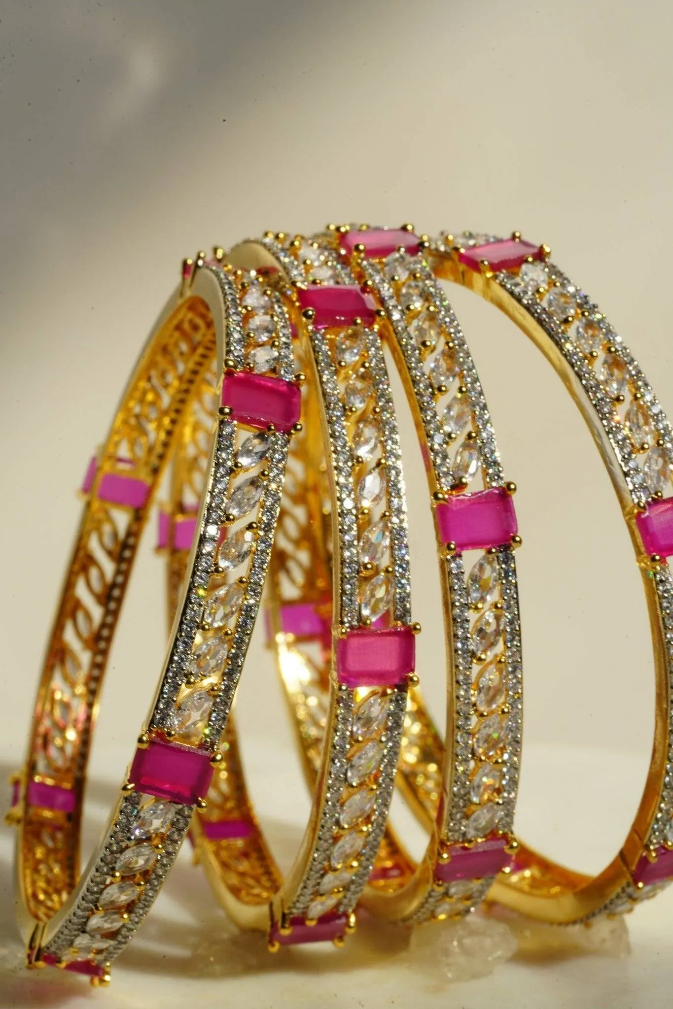 Sanya - AD Bangles (Set of 4)