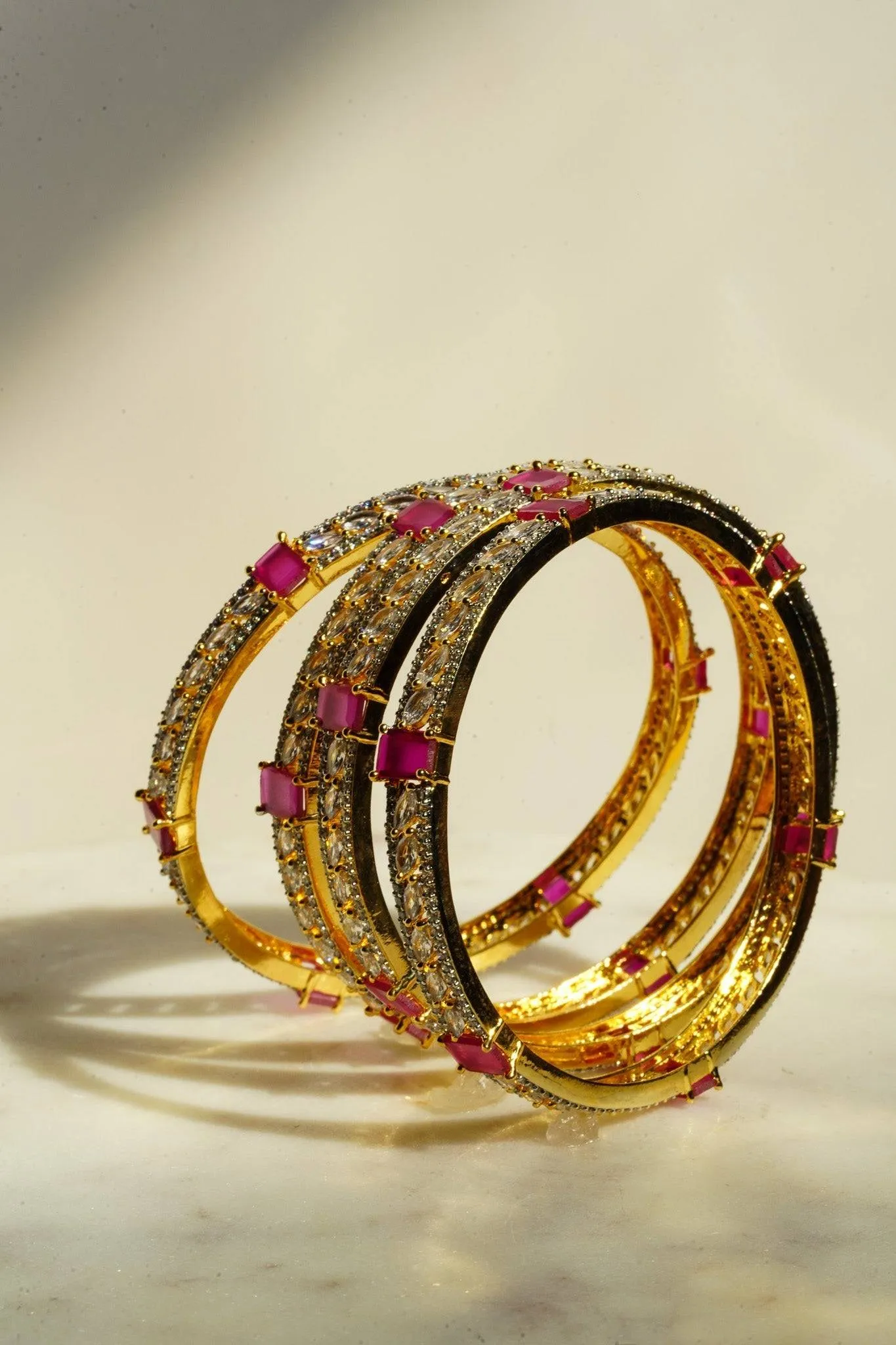 Sanya - AD Bangles (Set of 4)