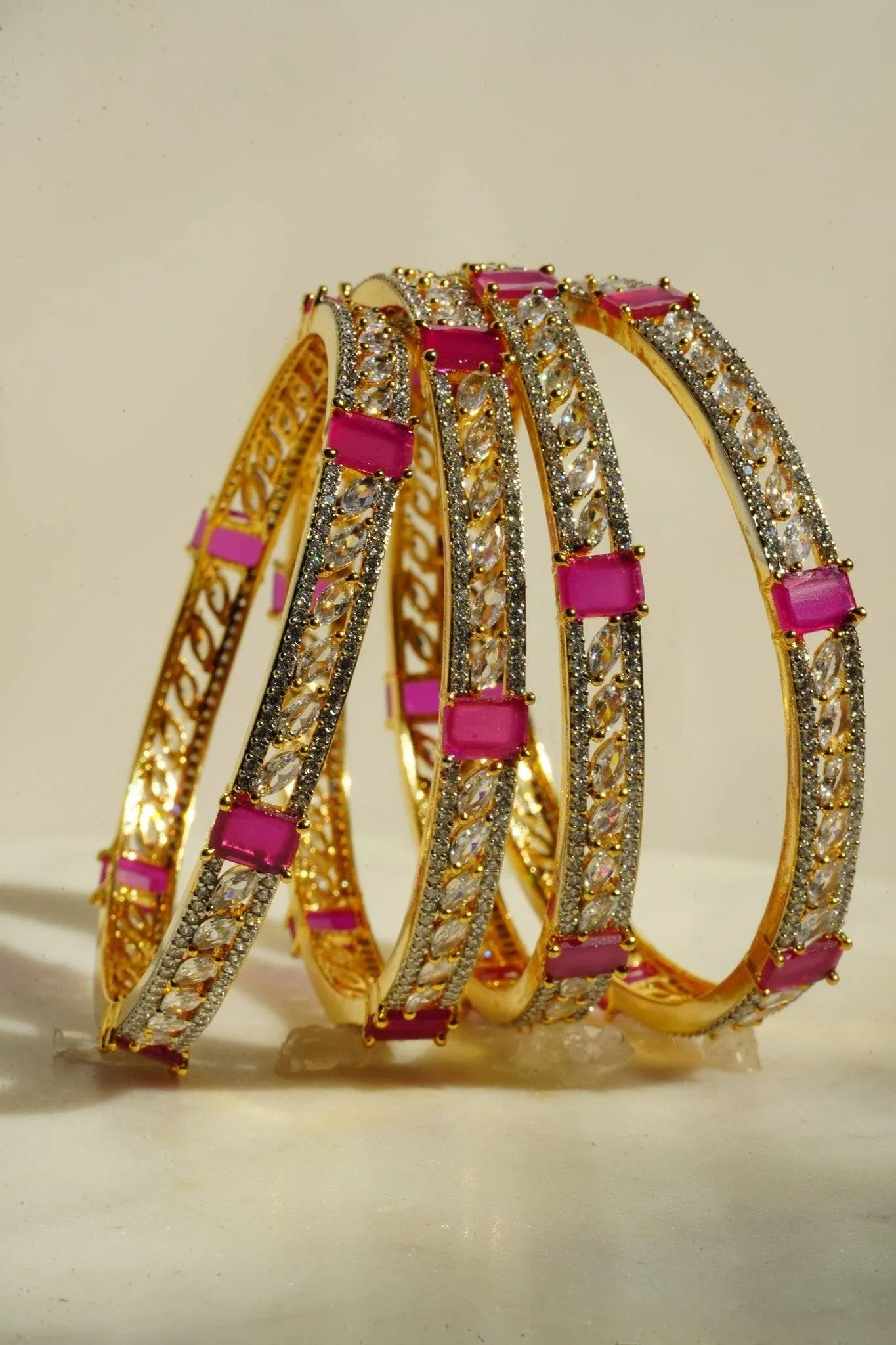 Sanya - AD Bangles (Set of 4)