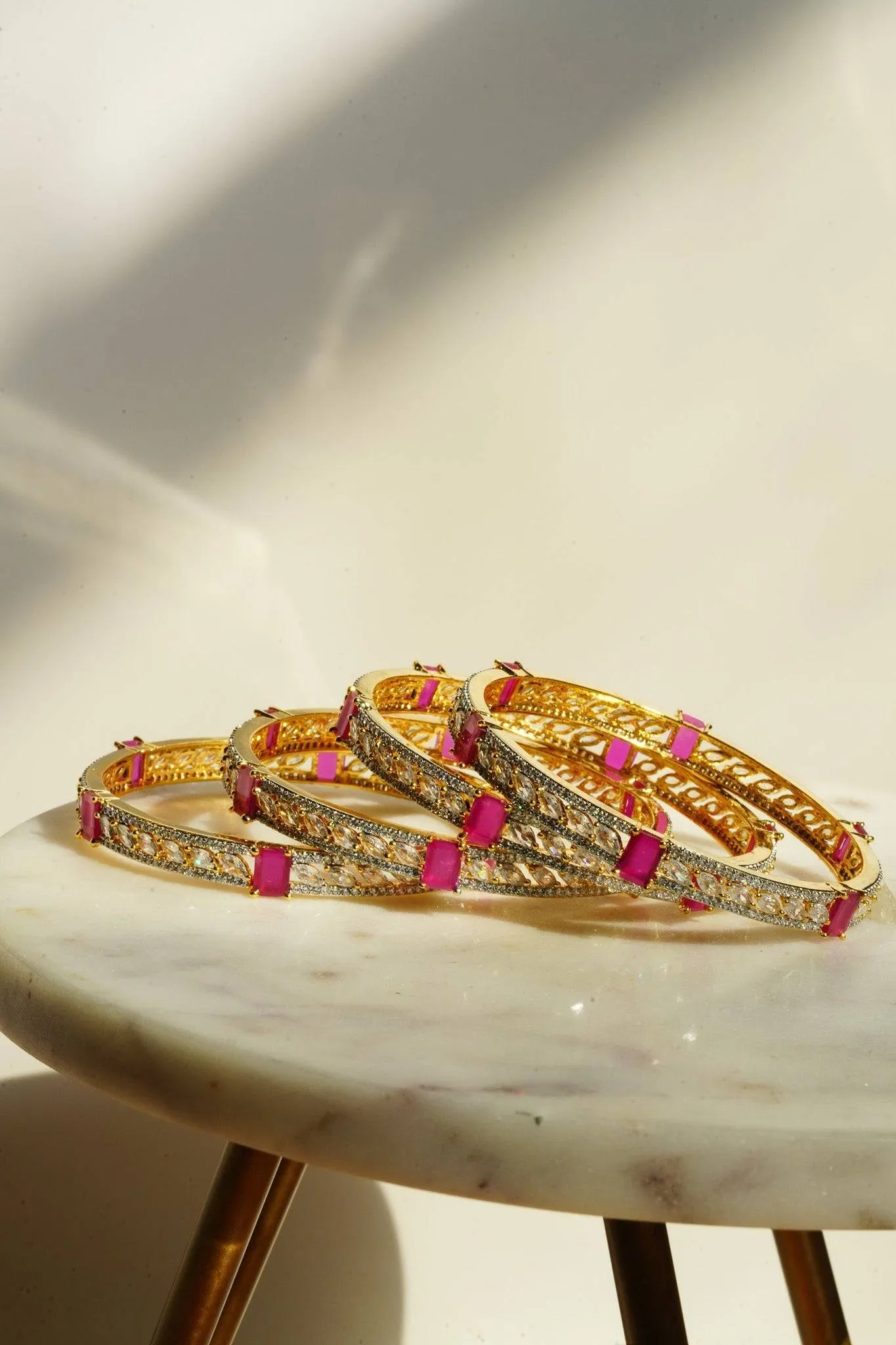 Sanya - AD Bangles (Set of 4)