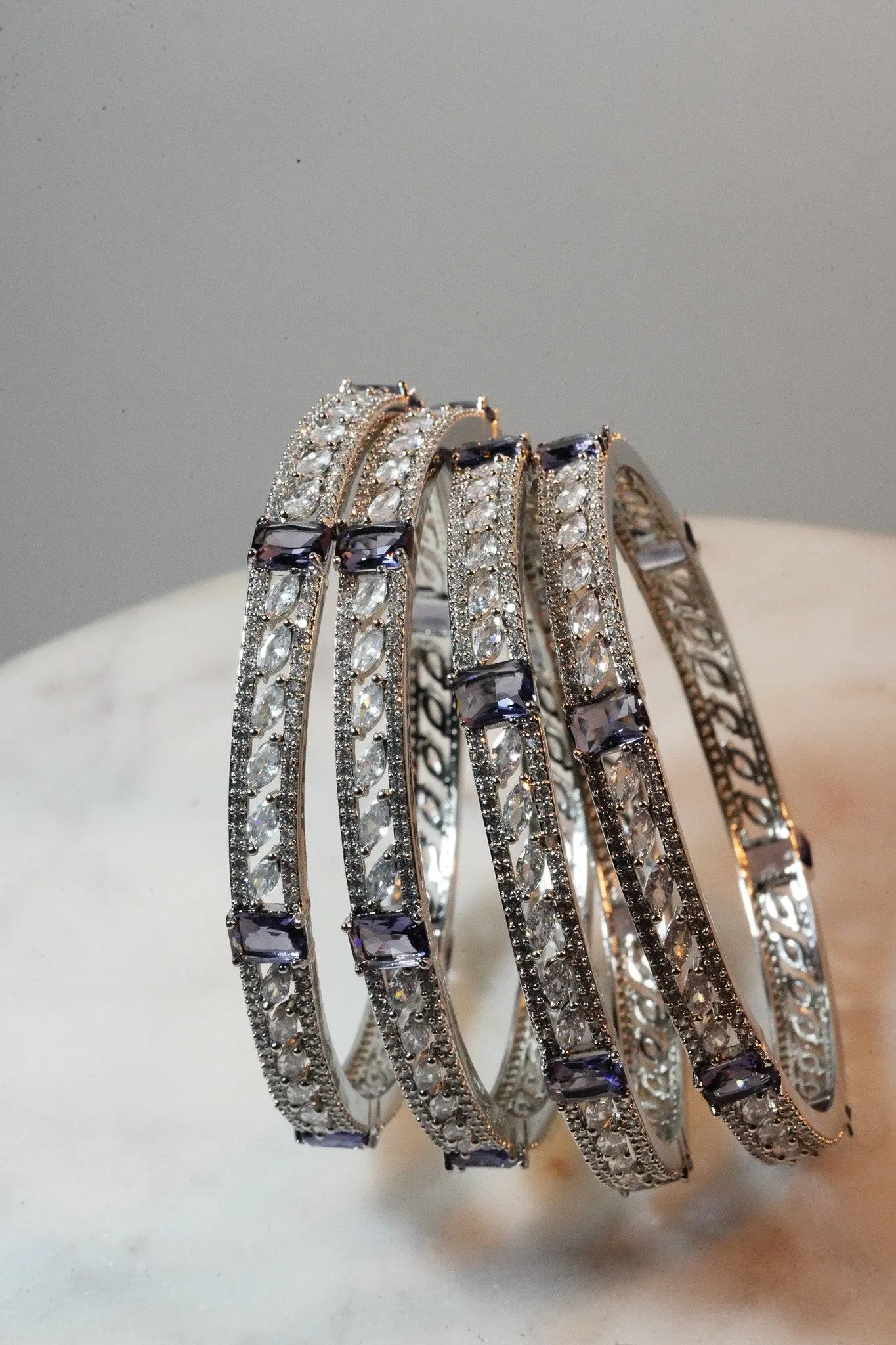 Sanya - AD Bangles (Set of 4)