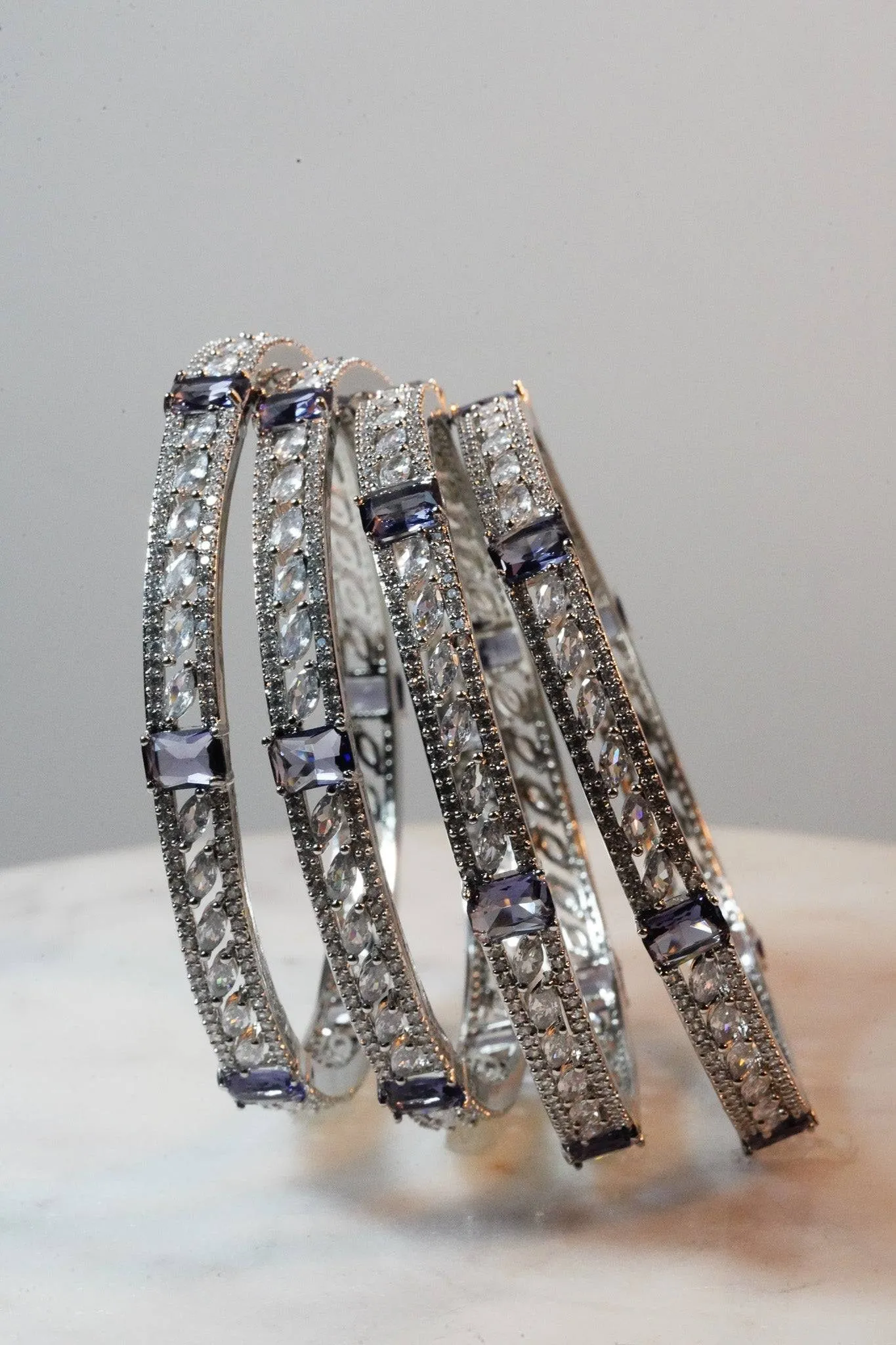 Sanya - AD Bangles (Set of 4)