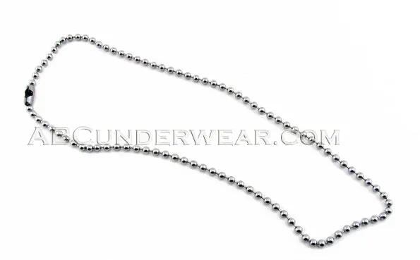 Silver Ball Chain Stainless Steel Necklace 30"