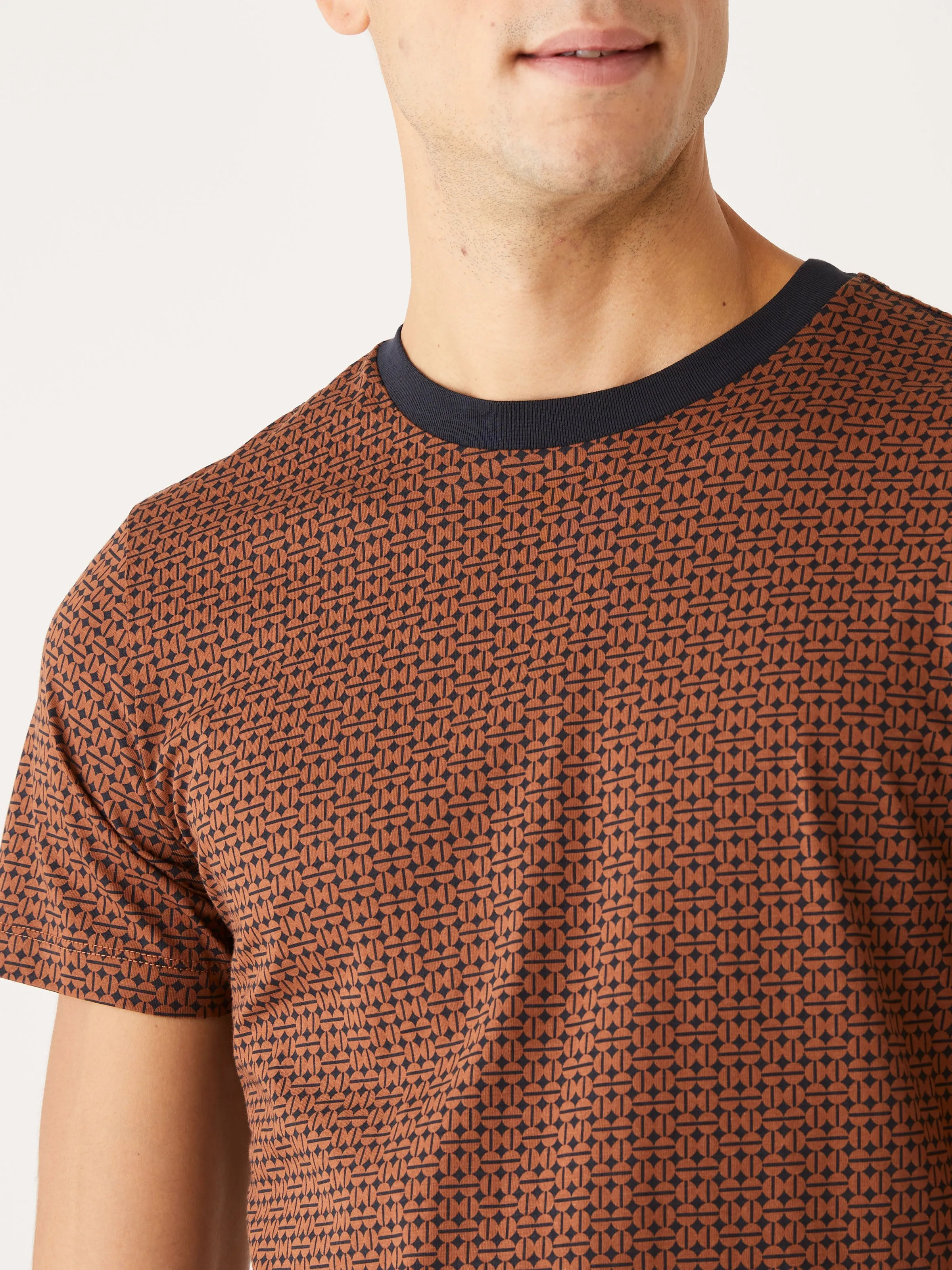 The Graphic Slim Fit T-Shirt in Burnt Orange