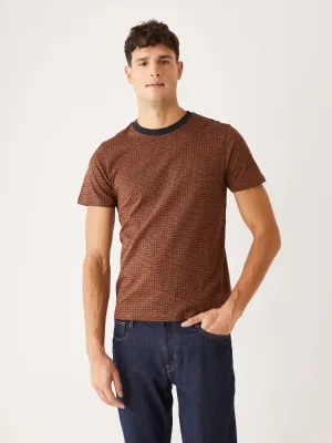 The Graphic Slim Fit T-Shirt in Burnt Orange
