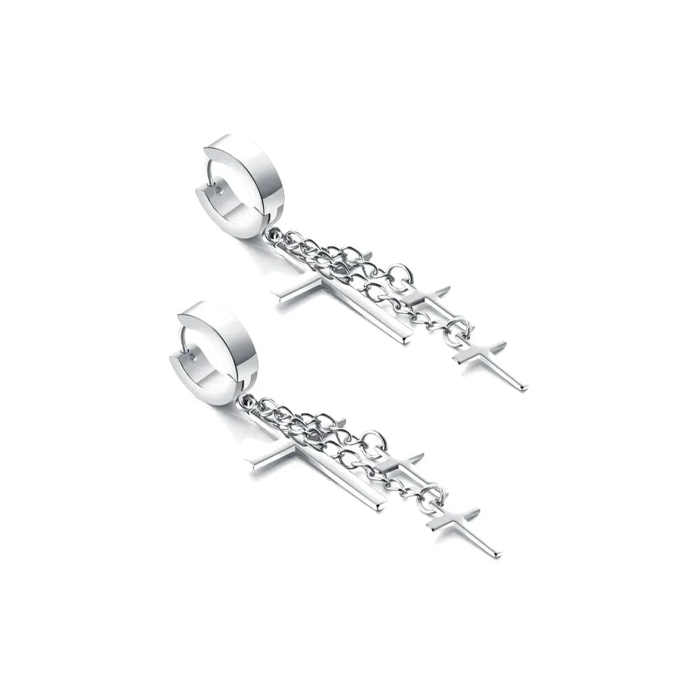 TRIPLE CROSS PENDANTS EARRING