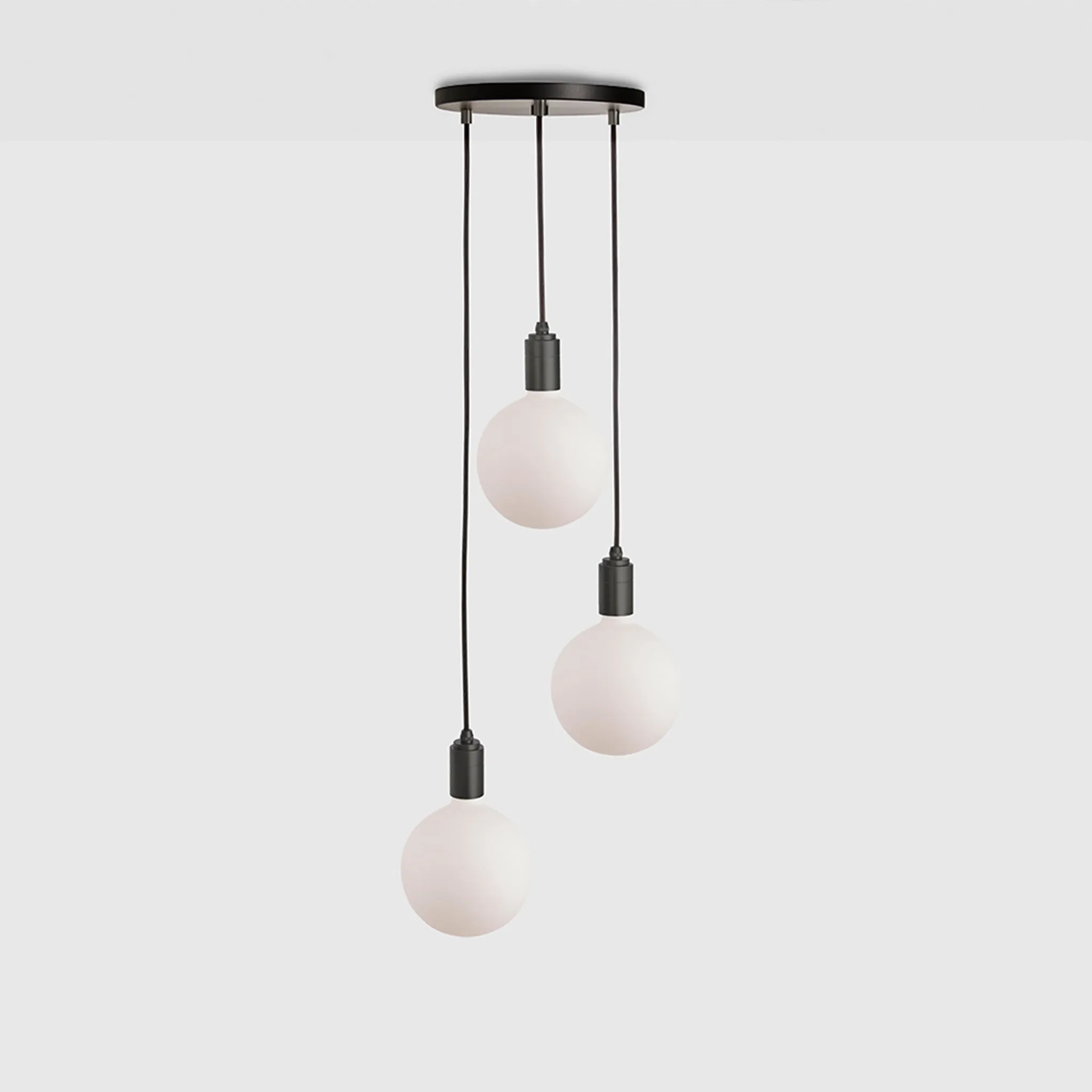 Triple Pendant in Graphite   Sphere IV