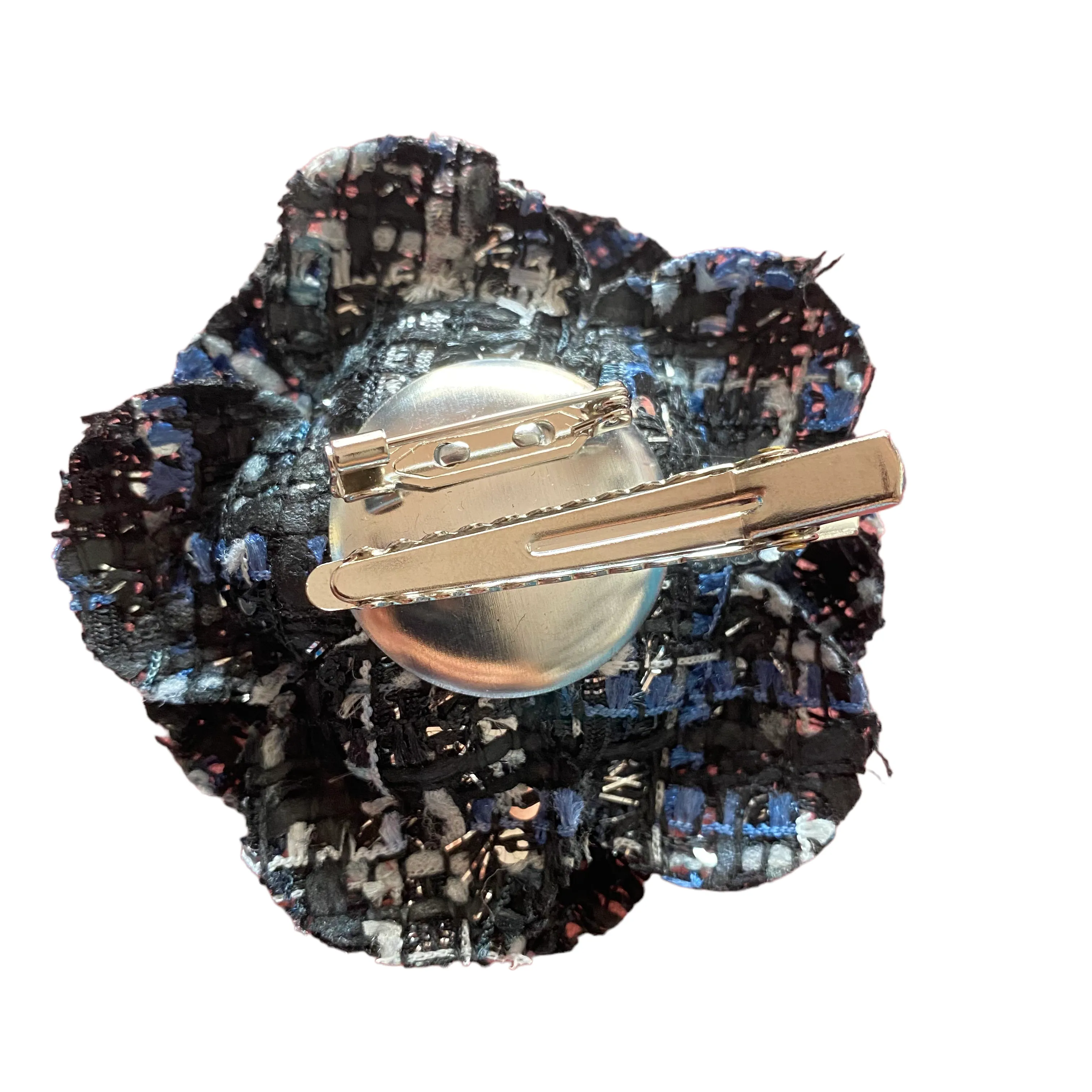 Tweed Flower Brooch
