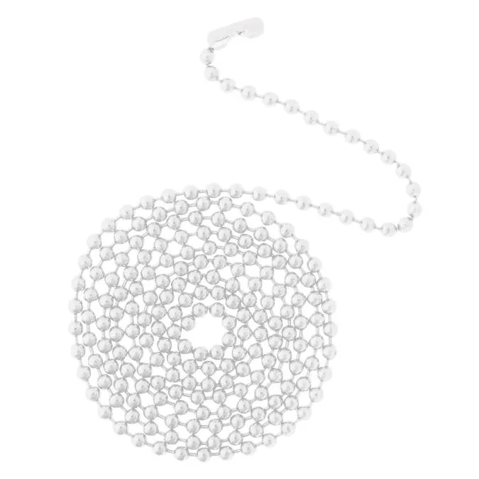 Westinghouse 7705100 3 Feet Beaded Chain with Connector White Plastic