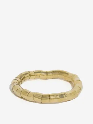 Westside Accessories Gold Cap Elasticated Two Layer Bracelet
